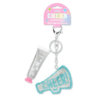Iscream Cheer Face Glitter and Key Chain Set