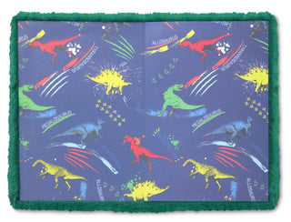 Iscream Dinosaur Glow Furry Journal
Placemat with colorful dinosaur pattern on a blue background