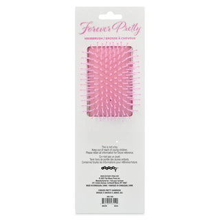 Iscream Forever Pretty Paddle Brush
Pink hairbrush in packaging with 'Forever Pretty' branding on a white background