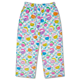 Iscream Happy Santa Plush Pants
Colorful pajama pants with cartoon character pattern on a white background