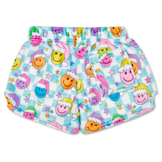 Iscream Happy Santa Plush Shorts
Colorful children's shorts with cartoon character pattern on a white background