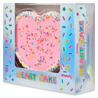 Iscream Heart Cake Jewelry Box Heart-shaped cake jewelry box with colorful sprinkles and 'Heart Cake' text on a white background