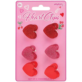 Iscream Heart Hair Clips Set
Pack of red heart-shaped clips on a pink card with 'Heart Clips' branding.