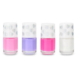 Iscream Heart Nail Polish
Four nail polish bottles with polka dot designs on a white background