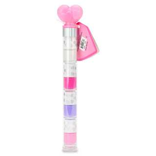 Iscream Heart Nail Polish
Colorful lip gloss with a pink cap on a white background