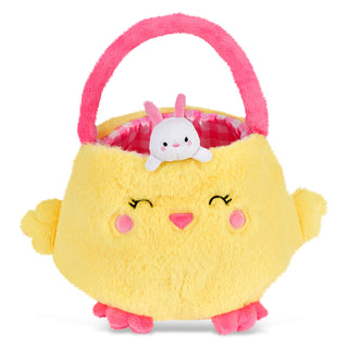 Iscream Hoppy Chick Basket Plush
Plush toy chick with pink bunny inside on a white background