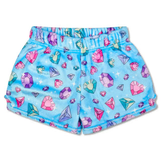 Iscream Jazzy Jewels Plush Shorts
Children's shorts with colorful gemstone pattern on a blue background