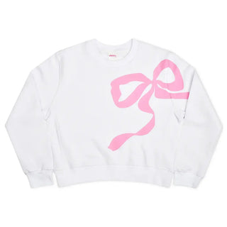 Iscream Lovely Bow Sweatshirt
White sweatshirt with a pink bow design on a white background