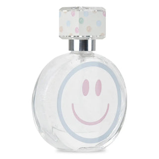 Iscream Made You Smile Fragrance Mist
Clear glass perfume bottle with a smiley face design on a white background