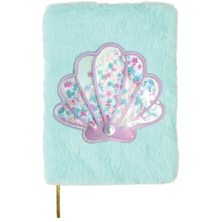 Iscream Mermaid Vibes journal with mermaid and ocean-themed cover design, featuring colorful illustrations and lined pages inside.