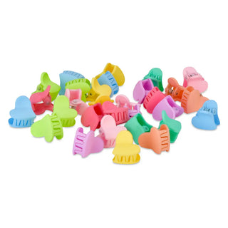 Iscream Mini Heart Hair Clips Set
Assorted colorful plastic clips on a white background
