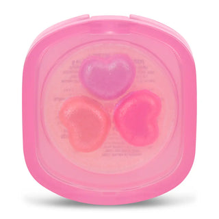 Iscream On The Glow Highlighter & Lip Gloss
Pink silicone ice cube tray with heart-shaped molds on a white background
