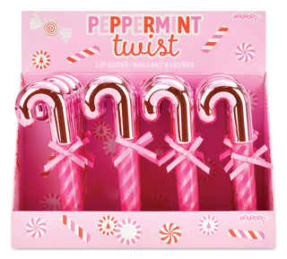 Iscream Peppermint Twist lip gloss tube showing the clear packaging and mint-flavored branding.