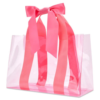 Iscream Pink Bow Clear Tote Bag