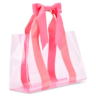 Iscream Pink Bow Clear Tote Bag
