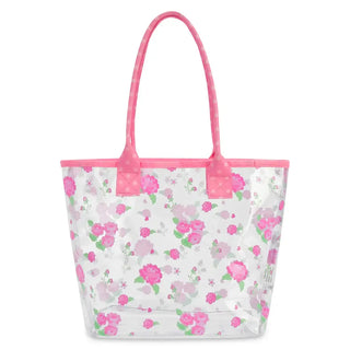Iscream Pretty in Pink Clear Tote Bag
Floral tote bag with pink handles on a white background