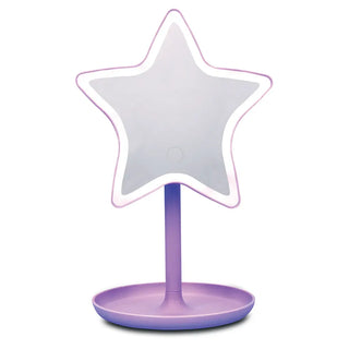 Iscream Star Vanity Mirror
Star-shaped lamp with a purple base on a white background