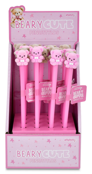 Iscream Teddy Bear Pen
Display of pink 'Beary Cute' pens with teddy bear designs in packaging.