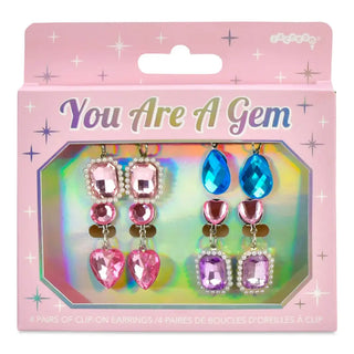 Iscream You're A Gem Clip On Earring Set