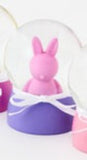 One Hundred 80 Degrees Bunny Waterglobe Hot Pink Bunny