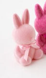 One Hundred 80 Degrees Flocked Sitting Bunny - Medium Pink