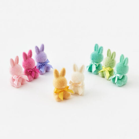 One Hundred 80 Degrees Flocked Sitting Bunny - Small
