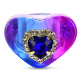 Iscream Jewel Heart Rings Set (4pc Set)