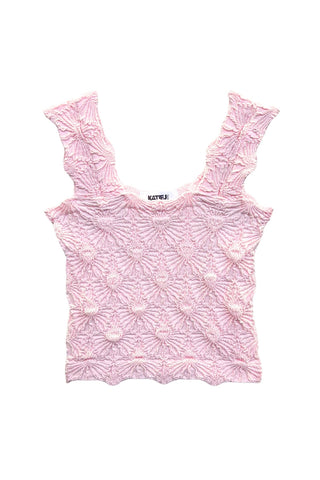 KatieJ NYC Tween Maizie Top - Baby Pink
Pink textured tank top on a white background