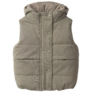 Little Bipsy Hooded Puffer Vest - Army Green