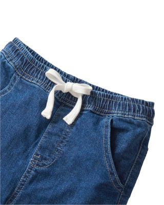Little Bipsy Cargo Denim Jogger - Classic Denim Wash