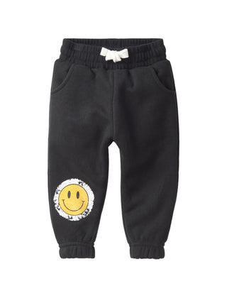 Little Bipsy Smiley Elevated Sweatpant - Black