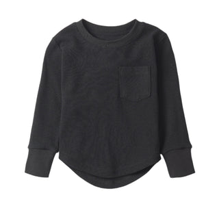 Little Bipsy Waffle Top - Black