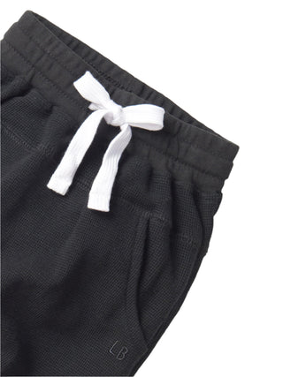 Little Bipsy Waffle Joggers - Black