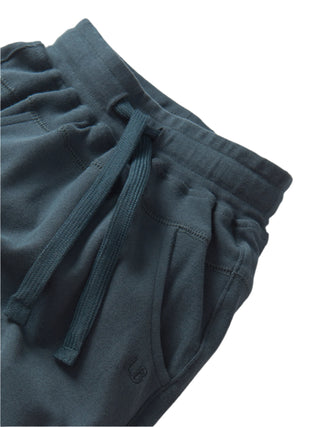 Little Bipsy Jogger - Night Fall Dark blue sweatpants with drawstring on a white background