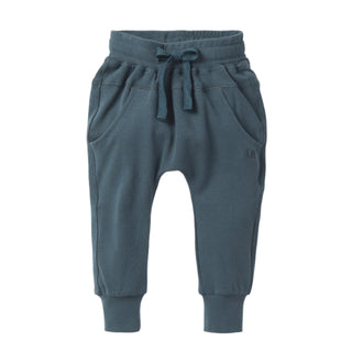 Little Bipsy Jogger - Night Fall 
Blue baby jogger pants on a white background