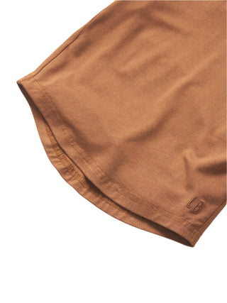 Little Bipsy Oversized Bamboo Tee - Chestnut 
Close-up of a brown fabric corner on a white background