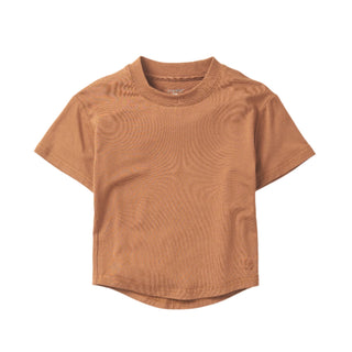 Little Bipsy Oversized Bamboo Tee - Chestnut 
Brown t-shirt on a white background