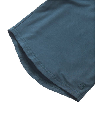 Little Bipsy Oversized Bamboo Tee - Night Fall 
Close-up of a blue fabric edge on a white background