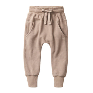 Little Bipsy Waffle Jogger - Mushroom
Beige sweatpants on a white background