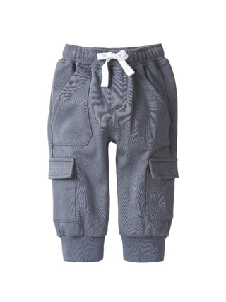 Little Bipsy Stitch Pocket Cargo Joggers - Smoke