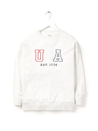 Little Bipsy Adult USA Lightweight Crewneck - Heather Grey