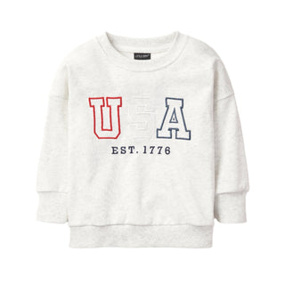 Little Bipsy USA Lightweight Crewneck - Heather Grey