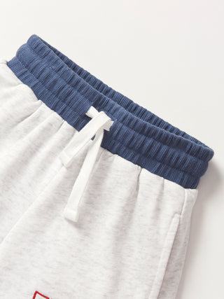 Little Bipsy USA Raw Edge Sweatshort - Heather Grey
