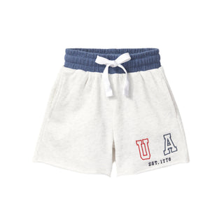 Little Bipsy USA Raw Edge Sweatshort - Heather Grey