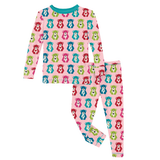 KicKee Pants Lotus Happy Teddy L/S Pajama Set, KicKee Pants, Bear, Care Bear, Care Bears, cf-size-10-years, cf-size-4t, cf-type-pajama-set, cf-vendor-kickee-pants, KicKee, kickee Pajama Set, 
