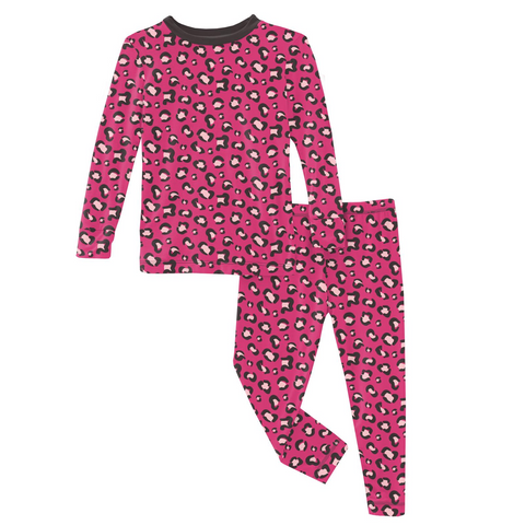 KicKee Pants Calypso Cheetah Print L/S Pajama Set, KicKee Pants, Calypso Cheetah, cf-size-4t, cf-size-5-years, cf-size-8-years, cf-type-pajama-set, cf-vendor-kickee-pants, KicKee, kickee Paja