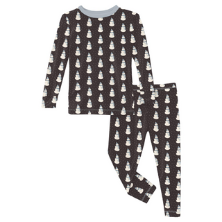 KicKee Pants Midnight Tiny Snowman L/S Pajama Set, KicKee Pants, All Things Holiday, cf-size-10-years, cf-size-3t, cf-size-4t, cf-size-5-years, cf-size-6-years, cf-type-pajama-set, cf-vendor-