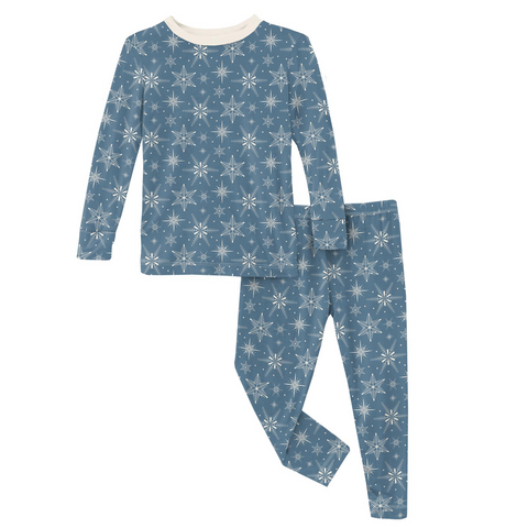 KicKee Pants Parisian Blue Snowflakes L/S Pajama Set, KicKee Pants, All Things Holiday, cf-size-2t, cf-size-3t, cf-size-4t, cf-size-5-years, cf-size-6-years, cf-size-8-years, cf-type-pajama-s