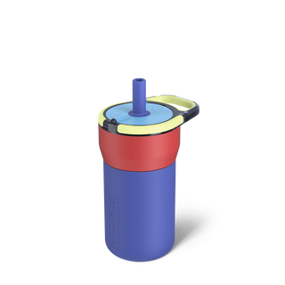 Brumate Leap 12oz cup in Supernova color with a sleek, cylindrical design and secure lid for on-the-go drinks.