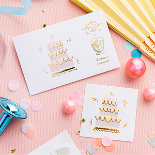 Jollity & Co Let Them Eat Cake Temporary Tattoos
